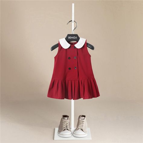 Cheap Dresses, Buy Quality Mother & Kids Directly from China Suppliers:Fashion Girl Dress Classic Princess Spring Outfit Causal Cute Dress for 1 6 Years Birthday Party Uniform Kids Clothes Enjoy ✓Free Shipping Worldwide! ✓Limited Time Sale ✓Easy Return. New Baby Dress, Baby Girls Dress, Girl Red Dress, Doll Collar, Timeless Dress, Kids Dresses, Top Skirt Set, Victoria Dress, Dresses Ideas