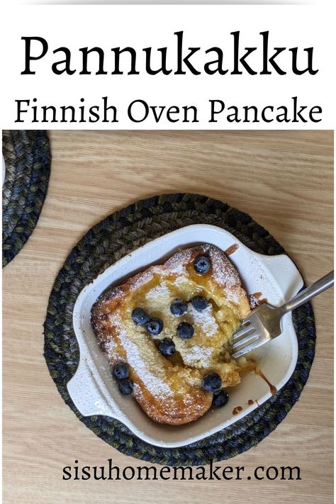 Panukkaku Recipe, Panukaku Recipe, Pannukakku Recipe, Hygge Recipes, Oven Pancake, Oven Pancakes, Finnish Recipes, Coffee Bread, Best Pancake Recipe