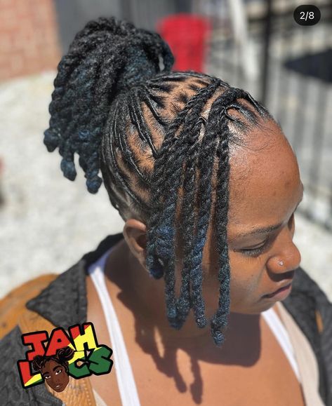 High Ponytail Loc Hairstyles, Easy Loc Updos For Women, Bday Loc Styles, Female Locs Hairstyles, Dreadlocks Ponytail Hairstyles, Woman Dreadlock Styles, Short Dreadlock Styles For Women Black Locs, Latest Dreadlocks Styles 2024 For Ladies, Locks Styles For Women Dread Short