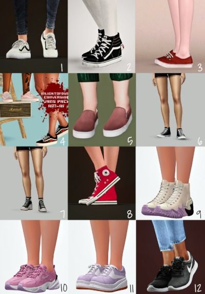 WanderingSims Fave CC - Female Shoes List 1, 8 - Rollo-Rolls - 4t3 Darte77 Vans Old Skool & Converse All Star HT Sneakers 2 -... – @wanderingsimsfinds on Tumblr Ts4 Converse Cc, Sims 4 Cc Converse High Tops, Sims4 Cc Sneakers, Sims 4 Cc Jordans Shoes, Converse Cc Sims 4, The Sims 4 Sneakers Cc, Sims 4 Cc Shoes Converse, Sims 4 Vans Cc, Converse Sims 4 Cc