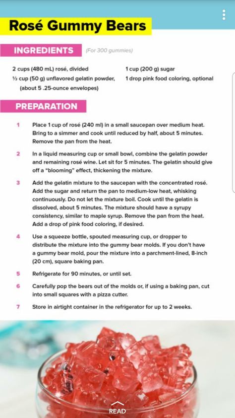 Rose Gummy Bears Alcoholic Candy, Alcohol Candy, Easy Chocolate Mousse, Drinks Healthy, Pink Food Coloring, Unflavored Gelatin, Healthy Water, Liquid Measuring Cup, Easy Chocolate