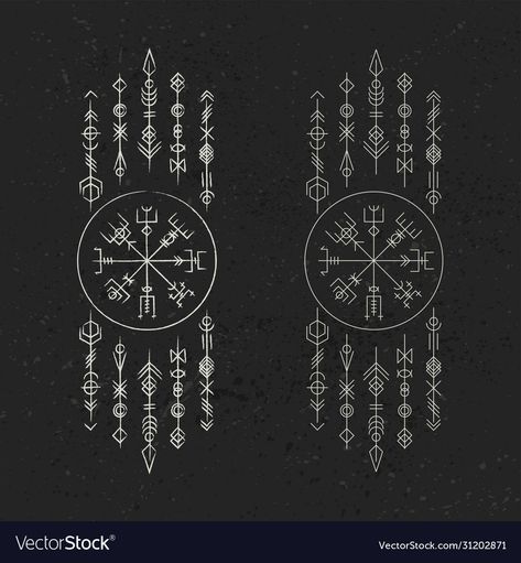 Runes Back Tattoo, Runic Tattoo Ideas, Viking Graphic Design, Norse Symbols Tattoo, Old Norse Tattoo, Ancient Viking Tattoos, Runic Tattoo, Runes Tattoo, Runic Symbols