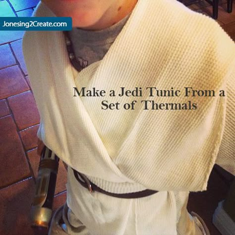 Easy Diy Jedi Costume, Easy Jedi Robe Diy, Crochet Jedi Robe, Obi Wan Costume Diy, Jedi Belt Diy, Jedi Cosplay Diy, Easy Jedi Costume, Diy Jedi Costume, Obi Wan Costume