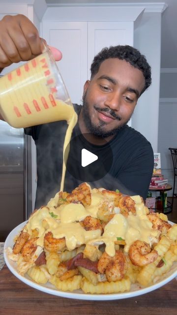 Recipe For Cheese Sauce, Loaded Fries Recipe, Cheese Fries Recipe, Carnation Milk, Chicken And Dressing Casserole, Crab Fries, Cheesy Fries, Lump Crab Meat, Ramen Recipes Easy