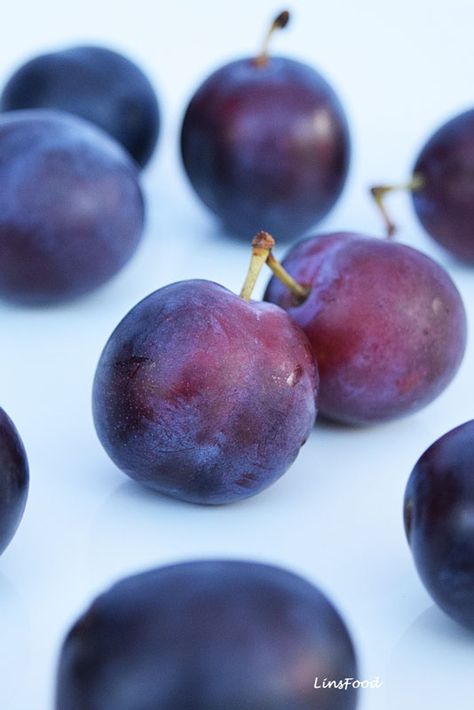 Damsons, a subspecies of plums, is a small, dark purple fruit that grows wild in… Abzar Edit, Plum Aesthetic, Photography Gcse, Food References, Prune Fruit, Damson Plum, Inktober 2023, Purple Fruit, Plum Fruit