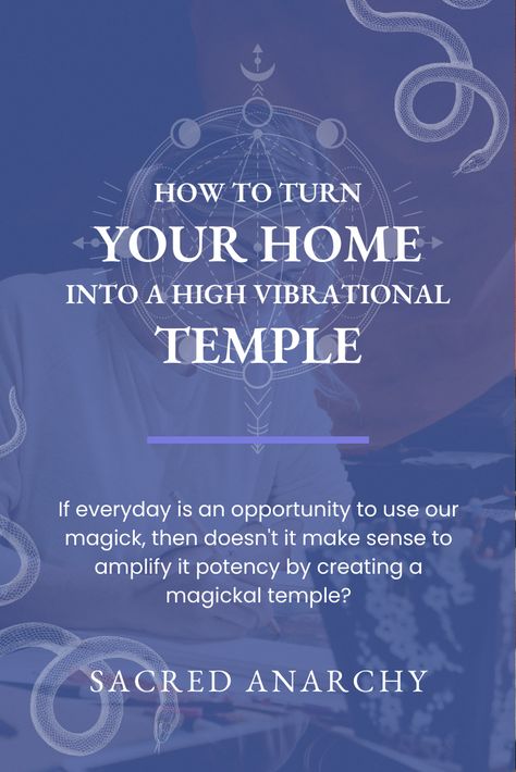 If everyday is an opportunity to use our magick, then doesn't it make sense to amplify it potency by creating a magickal temple? Your home isn’t just a place to raise your kids, prepare meals, or even a nest to get those much needed zzzz’s. Your home is a sacred space for magick to work through you, so you can bring your inner vision into the manifest world. Your home should be a ritual. #sacredspace #highvibes #temple #organization #declutter #homedecor #sanctuary #sacredanarchy High Magick, Prepare Meals, Mystery School, High Vibrational, High Vibes, Meditation Space, How To Turn, Subconscious Mind, Feel Inspired