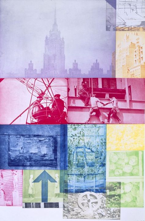 Robert Rauschenberg, Soviet/American Array VII, 1988–91. Photogravure on paper. James Rosenquist, Claes Oldenburg, Richard Diebenkorn, Robert Rauschenberg, Joan Mitchell, Jasper Johns, Roy Lichtenstein, Camille Pissarro, Powerful Art