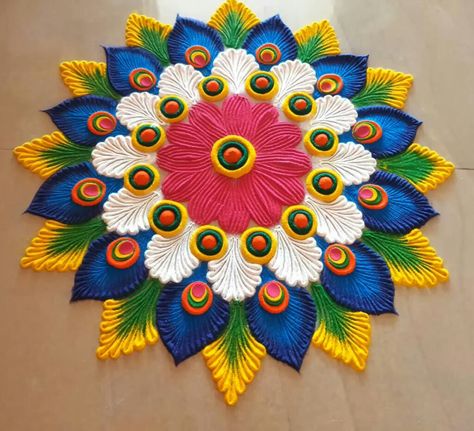 Latest Rangoli Designs For Diwali, Simple And Easy Rangoli Designs, Rangoli Designs New, Latest Rangoli Designs, Flower Rangoli Designs, Simple And Easy Rangoli, Rangoli Designs For Diwali, Diwali Rangoli Designs, Easy Rangoli Designs Videos