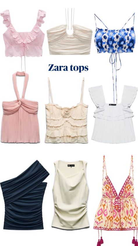 @zara Viral Zara Top, Zara Set, Zara Outfit 2024 Summer Women, Zara Summer Tops, Zara Outfit 2024, Zara Summer Outfits, Zara Tank Top, Zara Summer, Zara Outfit