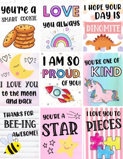 Free Printable Lunch Box Notes, School Lunch Notes, Printable Lunch Notes, Lunch Box Notes For Kids, Notes For Kids Lunches, Kids Lunch Box Notes, Lunchbox Notes For Kids, Kids Coping Skills, Kindergarten Lunch