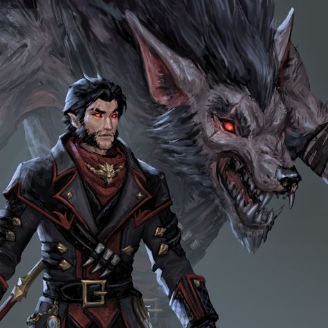 Dnd Werewolf Character Art, Castlevania Werewolf, Were Creatures, Fire Werewolf, Werewolf Superhero, Dnd Lycanthrope, Cyberpunk Werewolf, Wolf With Antlers, Werewolf Art Character Design