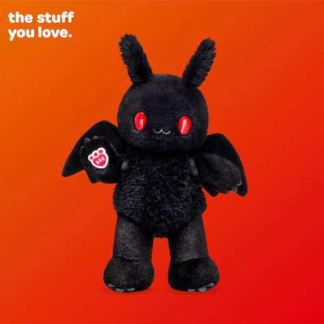 The man. The moth. The loveable legend! Our Mothman plush is available in store and online from tomorrow! This paranormal plush is inspired by the legend of the humanoid creature with glowing eyes – only way cuter and cuddlier! Note: Due to potential delays, please call your local store to confirm item availability before visiting. Thank you! #buildabearworkshop #buildabearworkshopaus #mothman #stuffedtoy #plush #plushies Build A Bear Mothman, Moth Man Plush, Moth Man Pfp, Mothman Plush, Moth Man, Cheap Makeup Brushes, Monster Plush, Vintage Band T Shirts, Kids Story