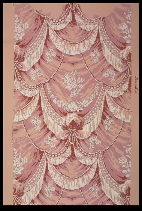 Wallpaper | Mauny (Manufacturer) | 1999.143 -- Historic New England Retro Wallpaper For Walls, Rococo Wallpaper Desktop, 1700s Wallpaper, Vintage Wallpaper Patterns Victorian, 1800s Wallpaper, Rococo Motifs, Rococo Wallpaper, Rococo Wedding, Rococo Pattern