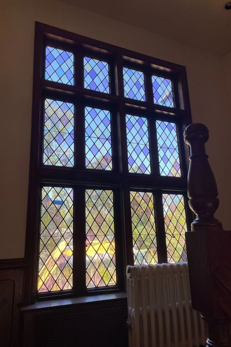 Massive Diamond Pattern Stained Glass Window | Hudson Valley House Parts Mystery Escape Room, Antique Stained Glass Windows, Home Decor Dark, Architecture Reference, Window Stained, Antique Stain, Art Stained, Gothic Victorian, Window Art