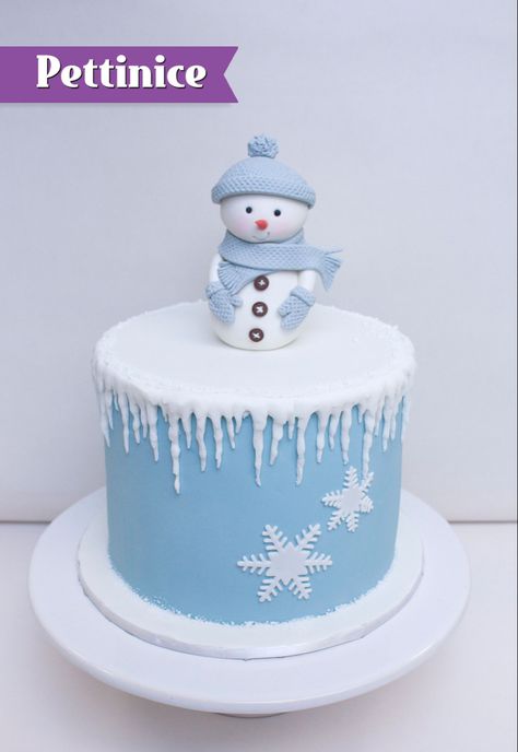 Holiday Cookies Decorated, Winter Torte, Snow Cake, Winter Wonderland Cake, Smash Cakes, Snowman Cake, Christmas Cake Designs, Christmas Cake Topper, Christmas Cake Decorations