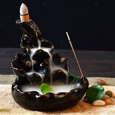 Ceramic Incense Smoke Cone Burner Stove Backflow Censer Tower Holder 5 Incense Burner Holder, Incense Cone, Backflow Incense, Incense Holders, Incense Cones, Kendo, Meditation Room, Incense Sticks, Incense Holder