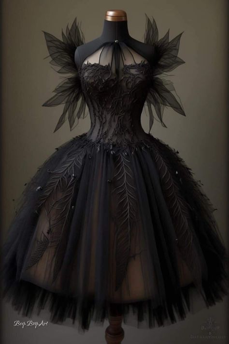 Crow Core, Poison Nightmares, Gothic Prom, Gothic Prom Dress, Pretty Quinceanera Dresses, Dresses Beautiful, Fantasy Dresses, Prom Dress Inspiration, Goth Dress