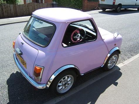 So cute!!! Registration D957ABY  Make AUSTIN  Model MINI  Description MAYFAIR  Date of Liability  01 11 2010   Date of First Registration  25 11 1986   Year of Manufacture  1986   Cylinder Capacity (cc)  998CC   CO2 Emissions  Not Available   Fuel Type  Petrol   Export Marker  Not Applicable   Vehicle Status  Licence Not Due   Vehicle Colour  PURPLE Old Vintage Cars, Tiny Cars, Austin Mini, Weird Cars, Mini Car, Pink Car, Classy Cars, Smart Car, Pretty Cars