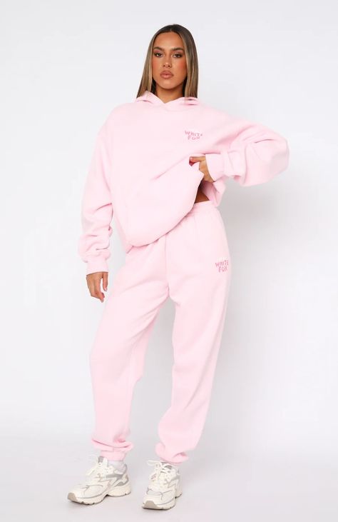 With Love Always Sweatpants Baby Pink | White Fox Boutique US The Essentials Club, Sweat Set Outfits, With Love Always, Pink Tracksuit, Fox Hoodie, Cute Sweatpants, Sweat Sets, Pink Head, Sweatpants Outfit