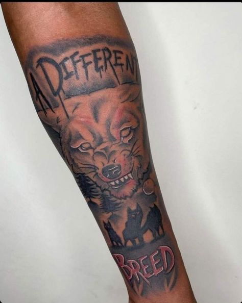 Word Tattoos For Men On Neck, Different Breed Tattoo Men, Back Tattoo Sleeve, A Different Breed Tattoo, Guys Neck Tattoo, Thug Tattoos Men, Tattoos For Guys Neck, Best Forearm Tattoos, Thug Fashion