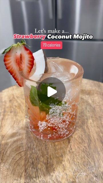 Jarrod Rickard on Instagram: "Let’s make a Strawberry Coconut Mojito - the perfect combination of flavours   Recipe/ingredients In your glass muddle 1 large Strawberry (6 calories) 15mls or 0.5oz Lime Juice (4 calories)  Mint Then add plenty of ice with 30mls or 1oz Coconut Rum (64 calories)  Topping up your glass half with coconut water (5 calories) And half with soda water! (0 calories)   Total of 79 calories!   #cocktailrecipes #cocktailtime🍹 #recipeshare #recipeoftheday #lowcarb #lowcalorie #strawberry #coconut #mojito" Coconut Mojito, Soda Water, Coconut Rum, Recipe Ingredients, Mosquito Repellent, Recipe Of The Day, Coconut Water, Mojito, Lime Juice