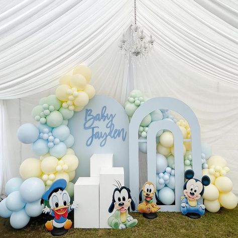 Babyshower For Boy Theme, Babyshower Ideas Baby Boy, Theme For Baby Boy 1st Birthday, Babyshower Decoration For Boys, Disney Theme Balloon Decoration, Cute Baby Boy Baby Shower Themes, Baby Birthday Decorations Theme, Baby Showers For Boys Theme, Disney Baby Shower Themes For Boys