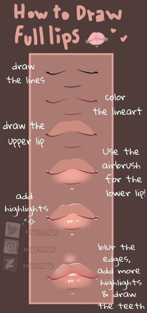 Lip Tutorial Drawing, How To Draw Lips, Draw Lips, Lip Tutorial, Couple Drawing, Drawing Tutorial Face, Drawing Eyes, 얼굴 그리기, Digital Art Beginner