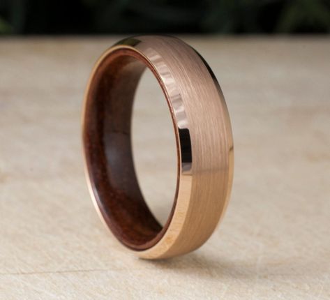 Wood Sleeve Tungsten Ring Rose Gold 6MM Beveled Wedding Band Brushed Design Men Or Women Comfort Fit  Sizes 5 to 14 Including Half Size Perfect Husband Anniversary Engagement Special Occasion Gift Rings Also Available In 8MM Width And In Grey, Black And Yellow Gold Color Please Check Other Listings. Product Details: Condition: Brand New  Band Style: Bands without Stones Gender: Unisex Metal: Tungsten Metal Purity: Tungsten Carbide Cobalt Free: Yes Color: Rose Gold Width: 6MM Ring Sizes: 5 to 14 Beveled Wedding Band, Aquamarine Engagement Ring Rose Gold, Rose Gold Mens Wedding Band, Tungsten Engagement Rings, Tungsten Metal, Rose Gold Tungsten Ring, Rose Gold Engagement Ring Vintage, Rose Gold Tungsten, Tungsten Rings