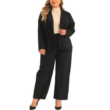 ABOUT US: A plus-size brand inspired by the need of its customers. We hope our clothing can match you into various occasions, by the proper tailoring to show your perfect curve and the comfortable fabrics enables you a pleasant experience. The shape of this office blazer jacket and trousers are professional and neat. An exceptionally comfy suit two piece outfits, which fits great. Measurement (in inches) Size----------Top Length----------Shoulder----------Top Waist----------Sleeve----------Trous Plus Size Suit, Plus Size Business, Two Piece Outfits, Work Blazer, Plus Size Blazer, Plus Size Suits, Perfect Curves, Suit Material, Plus Size Brands