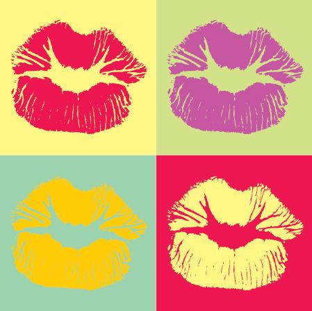 Warhol | kiss Pop Art Lips, Art Pop, Lip Art, Free Graphics, Metal Art Prints, Andy Warhol, Graphic Patterns, Lipsticks, Art Lessons