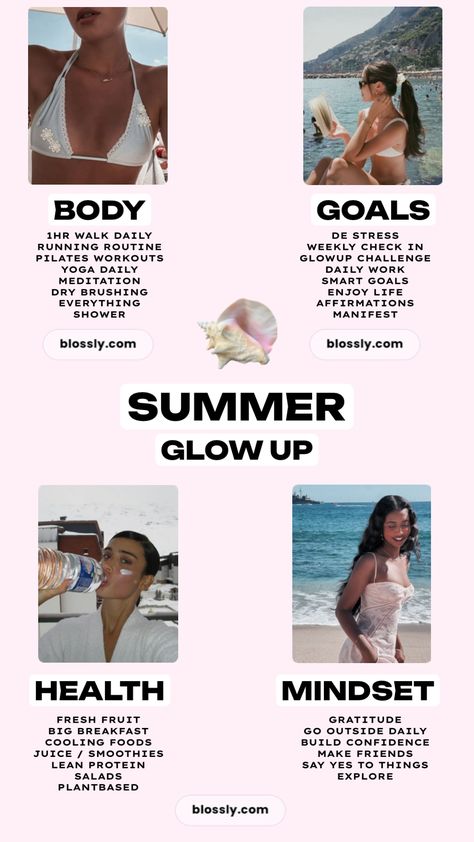 #summerglowup #summersesthetic #summer2024 #summerfashion #summerwallpaper #glowuptips #howtoglowup #summerinspo #summerroutine #springsummer #glowupchecklist #2024goals Summer Glowup, Health Mindset, Summer Workout, Food Lifestyle, Summer Glow, Body Goals, Healthy Food