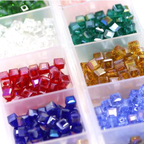 Wholesale Crystals, Cube Beads, Beads Wholesale, Wholesale Beads, Amazon Art, Sewing Stores, Square Shape, Amazon Affiliate, Crystal Glass