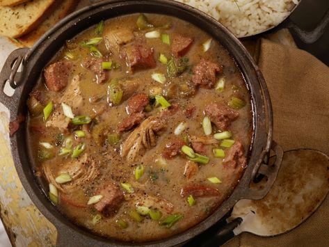 An ode to turkey gumbo, the day-after star of Thanksgiving Okra And Tomato Recipe, Turkey Gumbo, Andouille Sausage Gumbo, Chicken And Sausage Gumbo, Gumbo Recipe Sausage, Okra And Tomatoes, Shrimp Gumbo, Chicken Gumbo, Chicken And Sausage