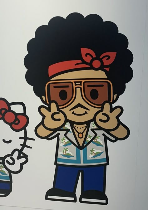 Bruno Mars Hello Kitty, Bruno Mars Cartoon, Bruno Mars Painting, Bruno Mars Logo, Bruno Mars Drawing, Bruno Mars Art, Bruno Mars Album, Mars Wallpaper, My Melody Wallpaper