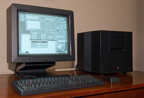 NeXT Cube, display, and keyboard. I always wanted one of these. Next Computer, Cube Display, Computer Jobs, Computer Love, Steve Wozniak, Science Fact, Apple Macintosh, Computer History, Apple Computer