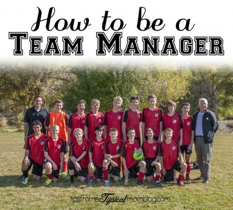 Learn how to be a sports team manager for your child's team. #sports #soccermom #team Soccer Manager Ideas, Soccer Team Mom Organization, Hockey Team Manager Ideas, Hockey Team Manager, Soccer Team Manager, Football Team Mom, Hockey Manager, Soccer Team Mom, Kids Soccer Team