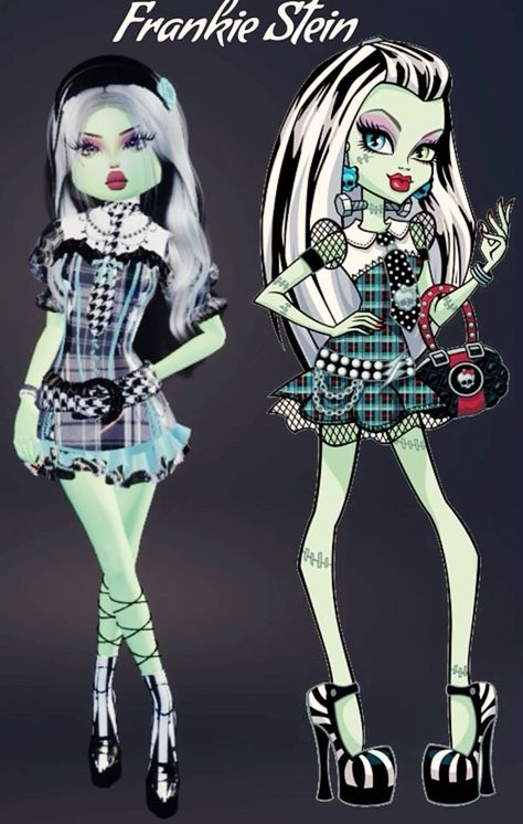 Moster High School Dti Outfit, Monsterhigh Dress To Impress Outfit, Frankie Dress To Impress, Frankie Monster High Dress To Impress, Frankie Stein Dress To Impress, Moster High Dti Outfit, Monster High Dti Outfit, Dti Monster High School Outfits, Monster High Dress To Impress