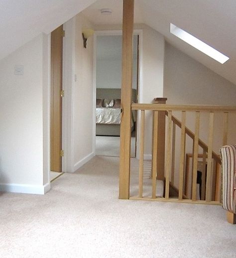 Loft Conversion Landing, Attic Conversion Bedroom, Organised Room, Bungalow Loft Conversion, Attic Renovation On A Budget, Loft Conversion Stairs, Loft Conversion Plans, Loft Rooms, Loft Conversion Bedroom