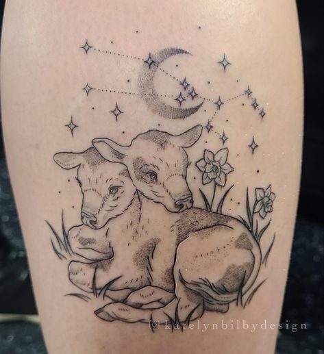 Two Headed Calf Tattoo, Two Headed Calf, Cowgirl Tattoos, Cow Tattoo, Sharpie Tattoos, Hand Poked Tattoo, Tattoo Style Drawings, Calf Tattoo, Poke Tattoo