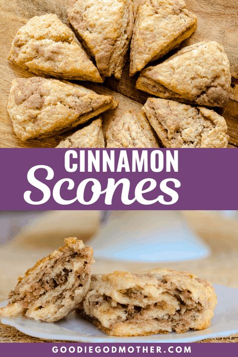 Delicious cinnamon swirl scones make a great breakfast or tea time treat! #scones #cinnamonswirl #brunchrecipe #breakfastrecipe #freezerfriendly #teapartyrecipes Thanksgiving Scones, Coconut Scones, Decadent Recipes, Apple Scones, Scone Recipes, Cinnamon Scones, Breakfast Inspiration, Orange Scones, Scones Ingredients