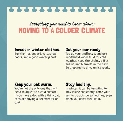 Moving to a colder climate? Check out these steps! Moving To A Cold Climate, Moving To Wisconsin, Moving Hacks, Best Winter Jackets, Moving Tips, Advice Quotes, New England, Wisconsin, Need To Know