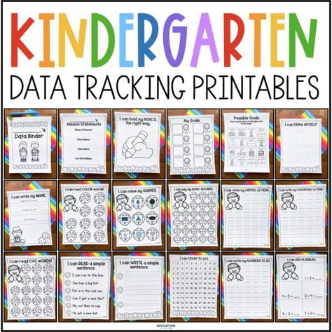 Need a baseline and a way to progress monitor your incoming kindergarten students? Education to the Core has got you covered!!!! We have included a cookie theme data tracker where you can grab a baseline for your incoming kindergarten students and also progress monitor throughout the year. Each student will have their own data book, and that data book can be modified throughout the year to show progress. Classroom Learning Centers, Kindergarten Goals, Student Data Tracking, Data Wall, Data Binders, Data Notebooks, Cookies Theme, Data Tracking, Progress Monitoring