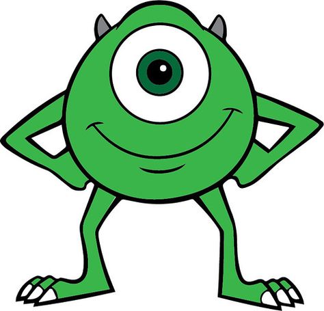 Monsters Inc Crafts, Monsters Inc Svg, Vector Library, Sully Monsters Inc, Mike From Monsters Inc, Mike And Sully, Kids Cartoon Characters, Drawing Programs, Monster Birthday Parties