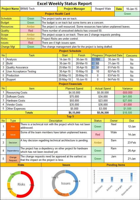 Weekly Report Template Business, How To Excel At Work, Project Manager Outfit Women, Project Status Report Templates, Manager Organization, Excel To Do List, Excel Projects, Project Management Templates Excel, Weekly Status Report