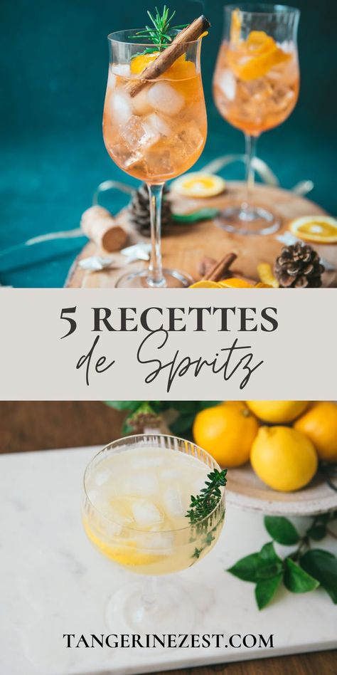 5 idées recettes pour un Cocktail Spritz Spritz Cocktail, Cocktail Drinks, Mojito, Fruit, Drinks, Color