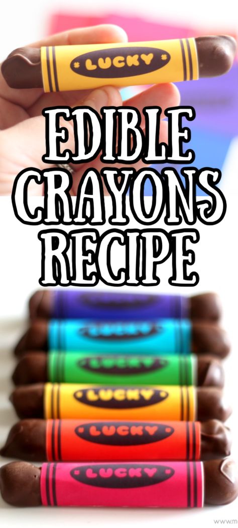 10 minutes · Makes 24 · Edible Crayons Recipe. Edible Crayons. crayon pretzel wrappers. diy edible crayons. chocolate crayons. crayon wrapper. Crayons & Cravings, How To Make Crayons In Silicone Molds, Crayon Chewer, Crayon Cake, Edible Crayons, Crayola Party, Crayon Days, Wrappers Diy, Making Crayons