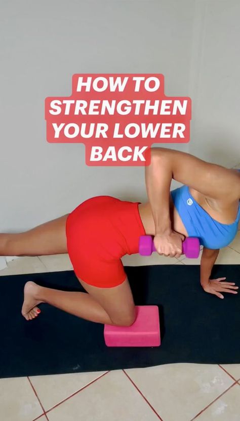 How To Strengthen Your Lower Back Back Strengthening Exercises, Core Fitness, Rehab Exercises, Hip Exercises, Body Tips, Lower Back Pain Exercises, Volleyball Training, All Body Workout, Buttocks Workout