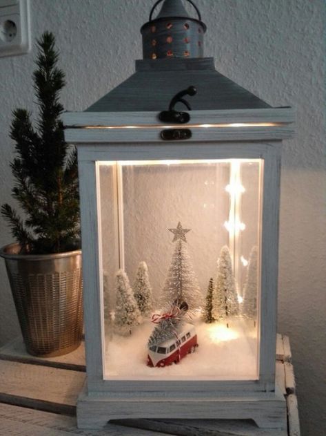 Christmas Lantern Decor Ideas, Diy Christmas Lantern, Lantern Christmas Decor, Lantern Decor, Lantern Christmas, Christmas Lantern, Village Scene, Christmas Lanterns, Beautiful Decoration