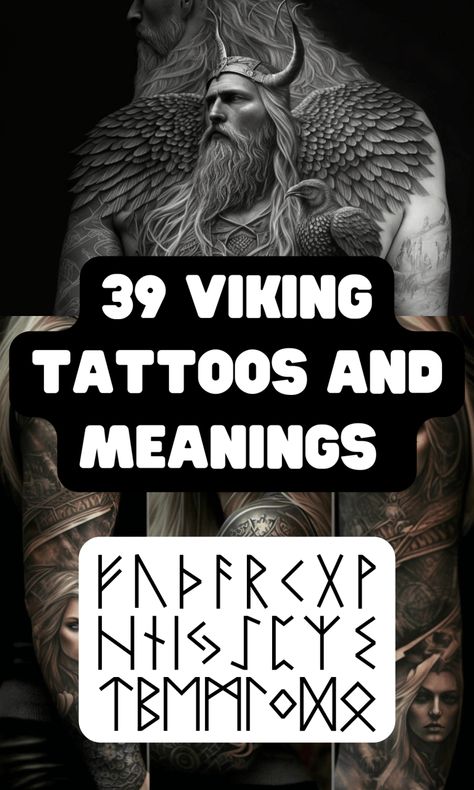 39 Viking Symbol Tattoo Designs and Their Powerful Meanings - On Your Journey Mens Norse Tattoo, Norse Tatoos Men, Norse Ruins Tattoo, Runes Tattoo Men, Raven Rune Tattoo, Warrior Rune Tattoo, Norse Mythology Tattoo Men, Nordic Tattoo Meaning, Viking Rune Tattoo Norse Symbols