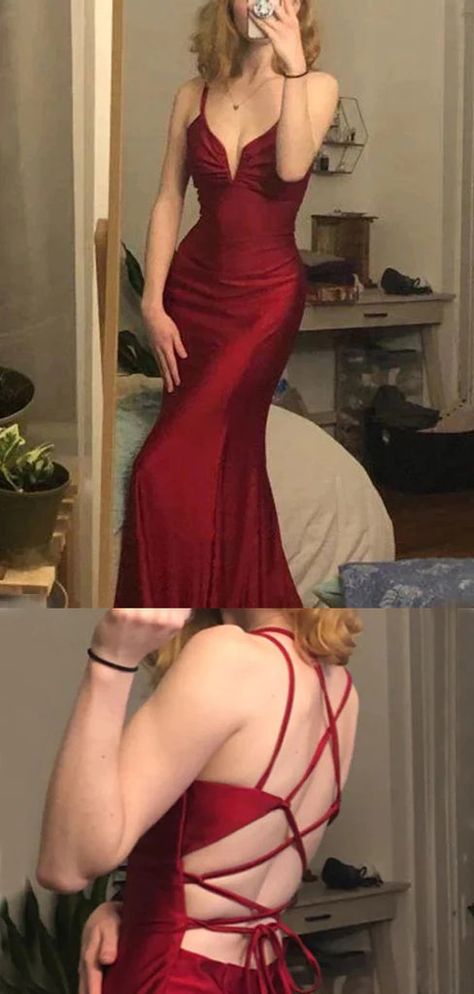 Red Homecoming Dresses Long Silk, Deep Red Prom Dress Long, Off The Shoulder Prom Dress, Prom Dress Mermaid, Grey Evening Dresses, Burgundy Prom, Prom Dresses With Pockets, Burgundy Prom Dress, Prom Dress Inspiration